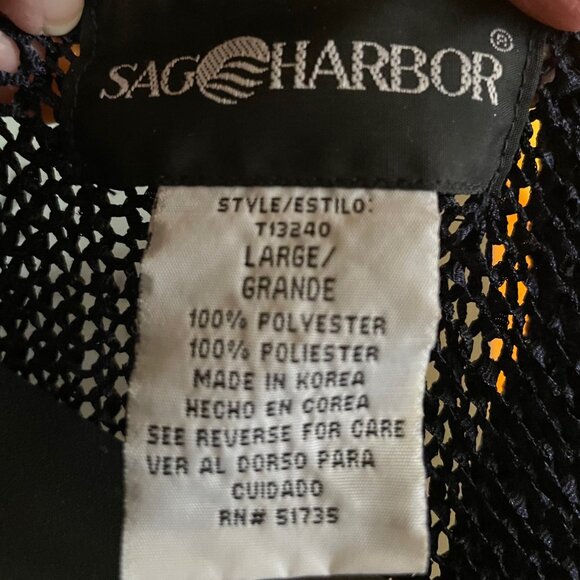 Sag Harbor Single Button Front Cardigan - Large Navy Blue - Picture 5 of 6